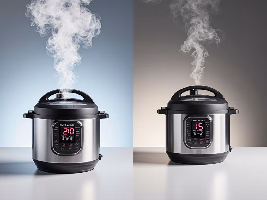 Instant Pot pressure release comparison showing quick vs natural release timing